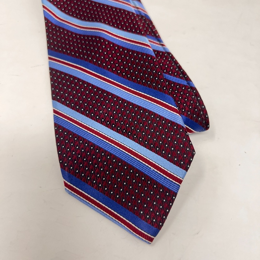 Pronto Uomo Couture 100% Silk Men's Tie‎ Lightweight Striped - Picture 3 of 8